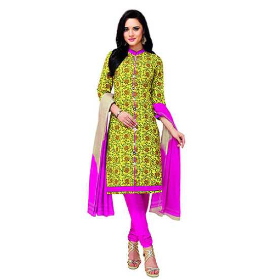 Cotton Blend Salwar Suit Floral Print