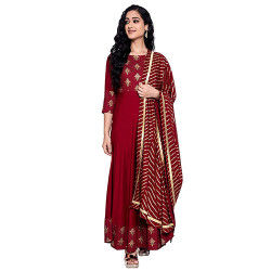 Women's Pure Rayon Kurta Dupatta Ethnic Set