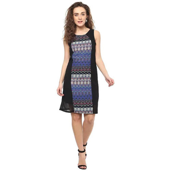 Brown Fit Multicolour Dress