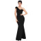 Black Long One Shoulder Party Dress