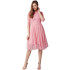 Women’s Pink Net Fit And Flare Dress